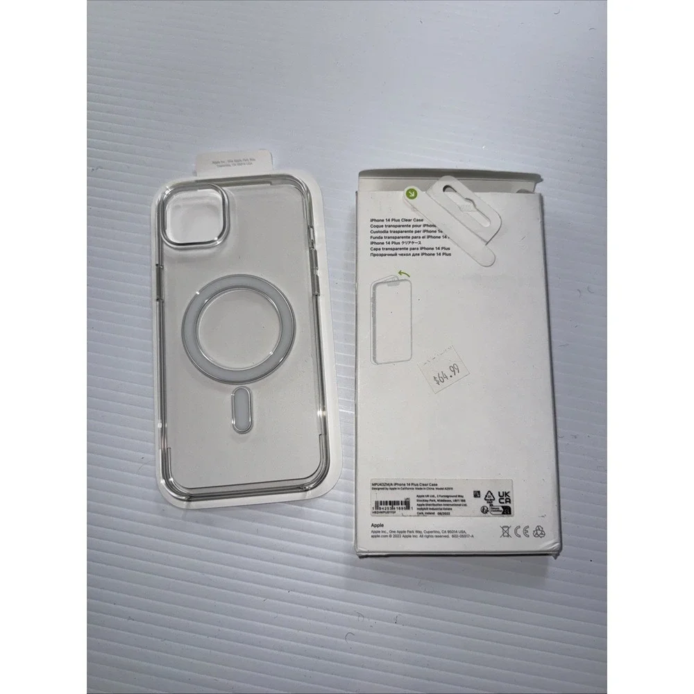 Unused‎ Original Apple iPhone 14 PLUS MAGSAFE Clear Case MPU43ZM/A in Retail Pkg